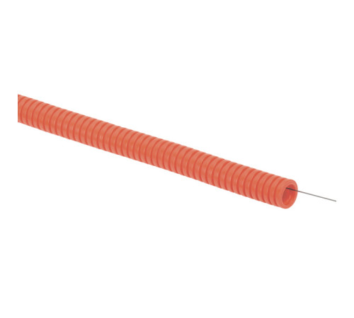 Труба гофр.25 мм легкая с зондом оранж., ПНД (50м)