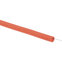 Труба гофр.25 мм легкая с зондом оранж., ПНД (50м)